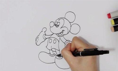 可爱彩色米老鼠简笔画图片大全 简单卡通米老鼠简笔画怎么画