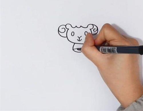 彩色卡通小羊简笔画画法教学 简单又可爱小羊简笔画怎么画
