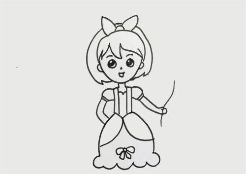 卡通彩色小女孩简笔画图片大全 可爱呆萌小女孩简笔画怎么画