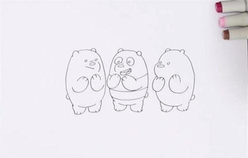 彩色小熊简笔画儿童画怎么画 可爱又简单小熊简笔画画法带步骤