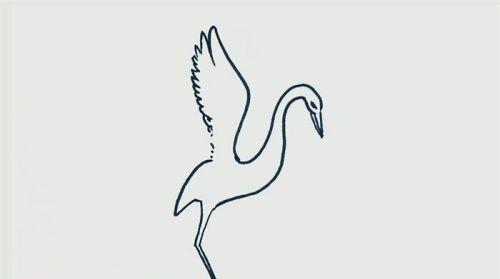 彩色古风仙鹤简笔画步骤教学 简单又漂亮仙鹤简笔画怎么画