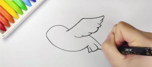 彩色卡通子简笔画怎么画 简单漂亮鸽子简笔画步骤图解