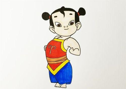 可爱全身哪吒简笔画怎么画 魔童哪吒简笔画大全