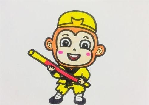 可爱卡通孙悟空简笔画教程图解 简单又帅孙悟空简笔画怎么画